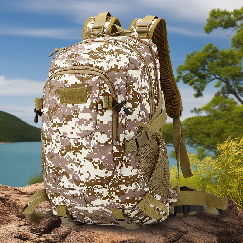 Camo Outdoor Adventure Backpack - Ultimate Gear for Nature Explorers